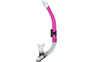 Mares Ergo Splash Snorkel for Scuba Diving, Snorkeling, Freediving with Semi-Dry Top, Anti-Splash System, Silicone Mouthpiece