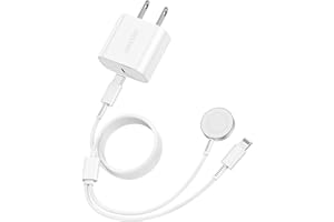 DGVERS for Apple i Watch Charger USB C, [Apple MFi Certified] iWatch Charger Magnetic Cable & Block for Apple Smart Watch SE 8 7 6 5 4 3 2 1 & iPhone 14 13 12 11 X, 2 in 1 Type C iWatch Charger Fast Charging