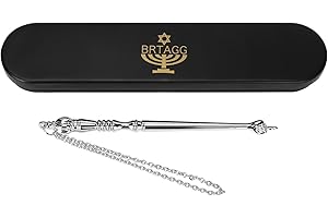 BRTAGG Yad Torah Pointer, Bible Pointer, Bible Reading Tool (5.1" Tall, Silver), Jewish Gifts, Works of Art of Common Metal