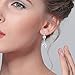 EVER FAITH 925 Sterling Silver Cubic Zirconia Tear Drop Dangle Statement Earrings for Women, Bride, Wedding