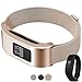 Garmin Vivofit3/ Jr Milanese Bands - C2D JOY Milanese Replacement Milanese Band with Case for Garmin Vivofit 3/Vivofit Jr, Rose Gold (4.8-6.8inch)