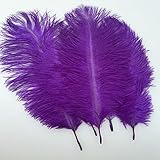 Sowder 20pcs Natural 10-12inch(25-30cm) Ostrich Feathers Plume Wedding Centerpieces Home Decoration(Purple)