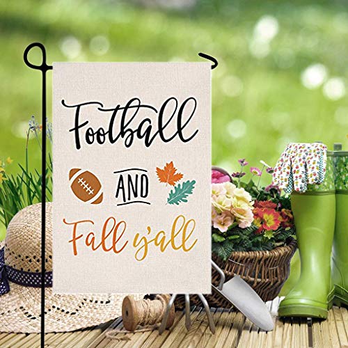 Clearance Sale!UMFun Football and Fall Y'all Small Garden Flag Vertical Double Sided Yard Flag Decor (A) - Thumbnail 3