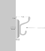 SONGMICS Coat Rack Wall Mounted 4 Dual Hooks White LHR23WT view 6