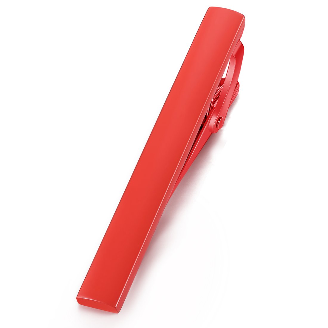 HONEY BEAR 1.97"/2.12"/2.36" Mens Tie clip Bar for Normal Size Tie Business Wedding Gift,5/5.4/6cm (Red 5.4cm)