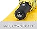 Crown Coast Yellow With Sky Travel Umbrella - 60 MPH Windproof Lightweight for Men Women and Kids, Compact Travel Umbrellas in Multiple Colors