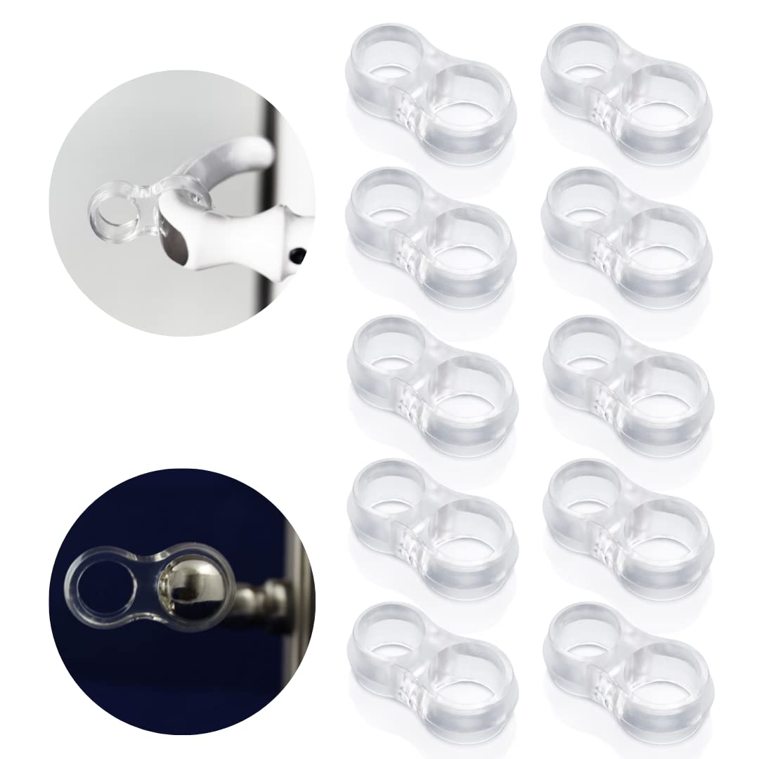 EYNEL 10 Pack Door Handle Stopper, Bumper Wall Guard, Silicone Flexible Clear Buffer, Stop Furniture and Wall Damage, Easy to Fit, Door Slam Protector, No Drilling Required (10 Pcs)