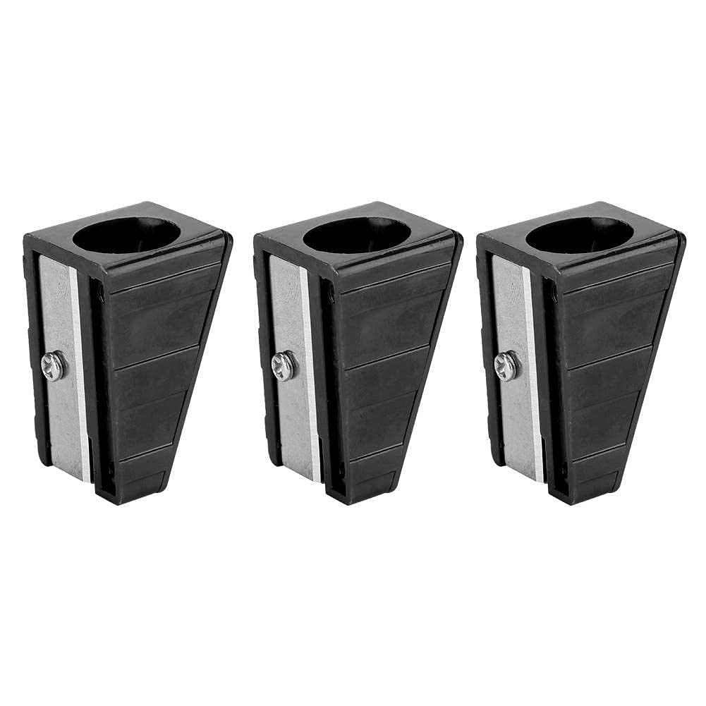Alomejor Cue Tip Trimmer 3pcs Portable Billiard Cue Tip Repair Shaper Trimmer Tool Pencil Sharpener Design for Billiard Pool Cue Snooker Tips(Black)