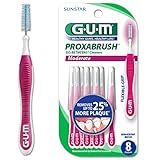 Sunstar 3612H GUM Proxabrush Go-Betweens Moderate Cleaner, Nylon Triangular Shaped Bristle