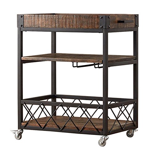 Commercial 3Tier Cart Wood Iron Restaurant Buffet Home