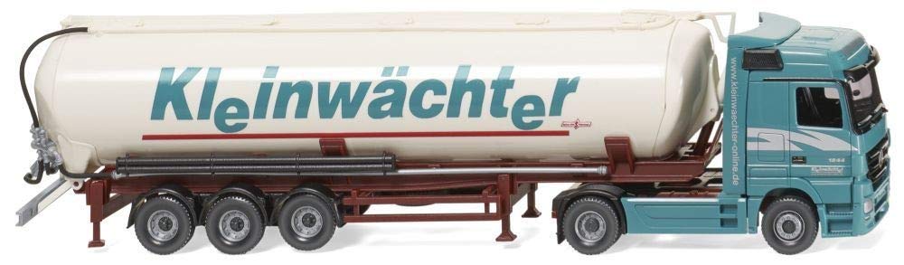 Silo trailer truck (MB Actros/Spitzer) "Kleinwächter" - Model Car, Ready-made - Wiking 1:87