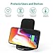 RAVPower 2 Coils Wireless Charging Stand Qi-Certified 10W Fast Wireless Charging Pad , Fast Charge Compatible Galaxy S9 S8+ S7 & Standard Charge Compatible iPhone XS Max XR X 8 Plus, Black