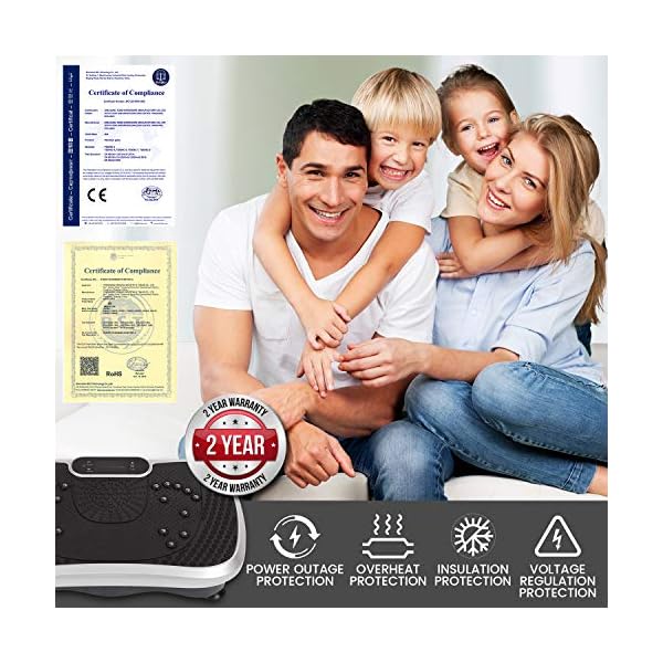 Vibration-Exercise-Machine-Home-Gym-Fitness-Vibration-Plate-6-Modes-99-Intensity-Levels-Home-Workout-Resistance-Bands-With-Handle-Added-Built-In-Bluetooth-Speaker-Full-Body-Workout-Trainer Vibration Plate Exercise Machine - 99 Intensity Levels + 5 Programs - Home Vibration Fitness Trainers - Bluetooth…