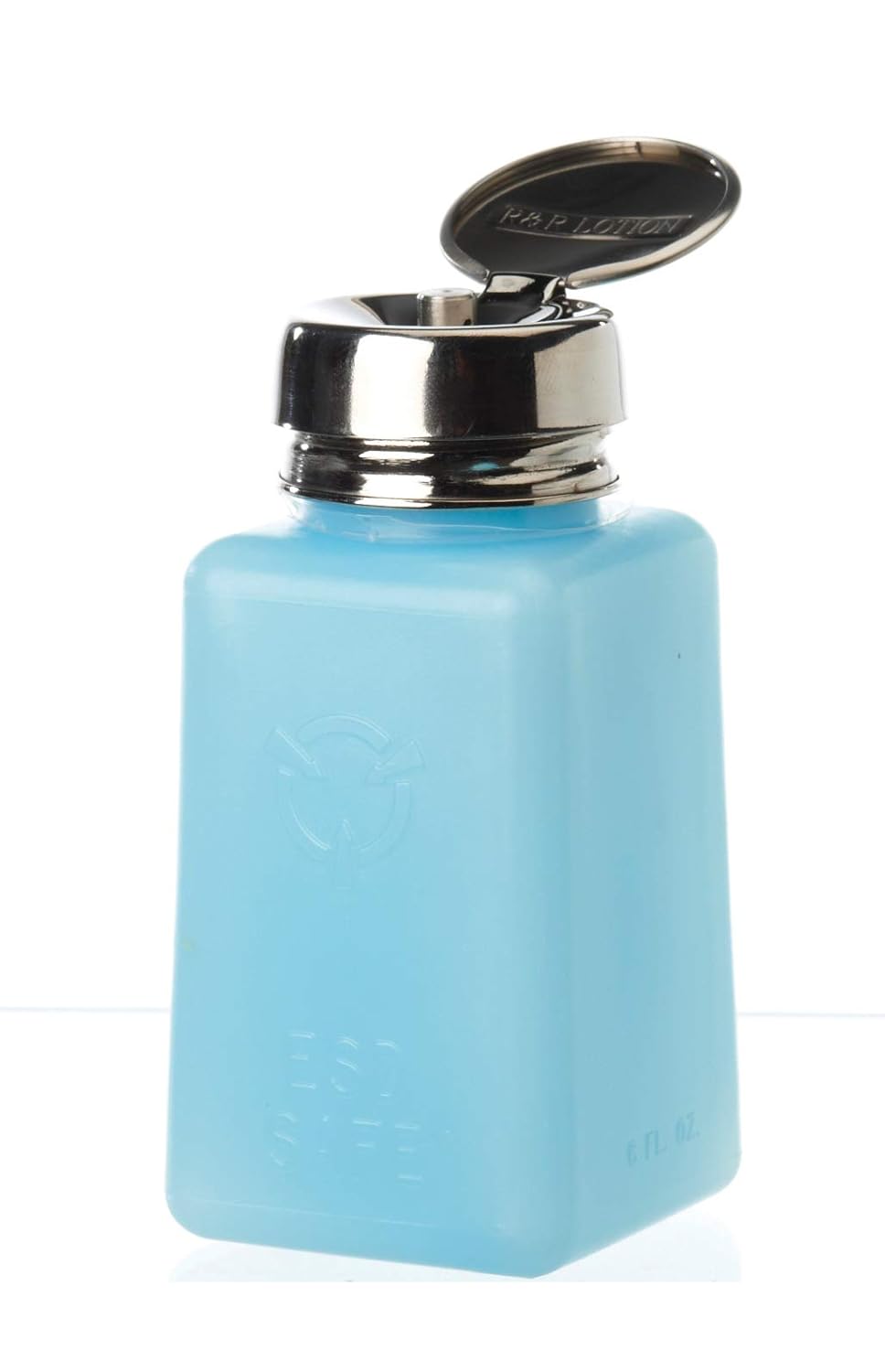 Solvent Dispenser ESD Safe, Static Dissipative, Blue Bottle with Anti-Splash Pump Average Surface resistivit: Science Lab Cleaning Supplies: Industrial & Scientific