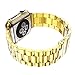 HUANLONG Solid Stainless Steel Band Compatible with Apple Watch 49mm 46mm 45mm 44mm 42mm 41mm 40mm 38mm, Metal Strap for iWatch Series Ultra/Ultra2/10/9/8/7/6/5/4/3/2/1 SE Women and Men(42mm/44mm/45mm/46mm/49mm Gold)