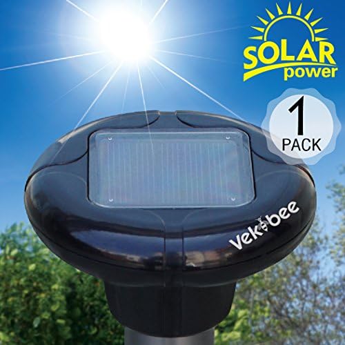 Solar Mole Repellent Pack of 1 Outdoor Sonic Pest Deterrent Mole Chaser Vole Eliminator Gopher Repeller for Yard Lawn Garden