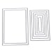 Buytra 8 Pieces Die Cuts Metal Cutting Dies Stencil for Card Making Scrapbooking Album Paper DIY Crafts, Rectangle Shape