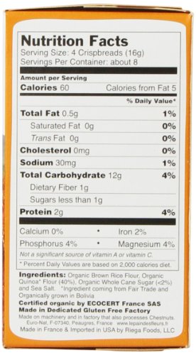 Le Pain des Fleurs Crispbread, Quinoa, 4.4 Ounce