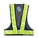 Fuloon 16 LED Light Up Safety Vest with Reflective Vest (Black with Green)