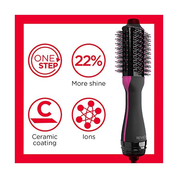 REVLON-Salon-One-Step-Hair-Dryer-and-Volumiser-for-Medium-to-Short-Hair-RVDR5282UKE Revlon Salon One-Step Hair dryer and Volumiser mid to short hair (One-Step, 2-in-1 styling tool, IONIC and CERAMIC…