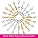 Anezus 24Pcs Necklace Clasp Magnetic Jewelry Locking Clasps and Closures Bracelet Extender for Necklaces, Bracelets and Jewelry Making (Silver & Gold)