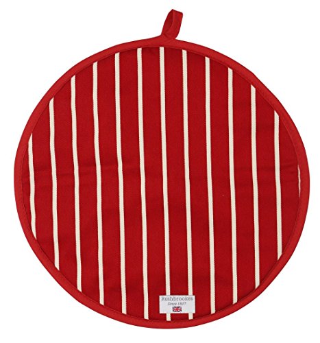 Dexam 16160008 Rushbrookes Butchers Stripe Cook/Chefs Pad Hob Cover, Red, Cotton