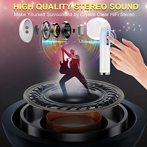 Wireless Earbuds with Charging Case Bluetooth Headphones Wireless Sports Earbuds with Mic, Waterproo - //coolthings.us