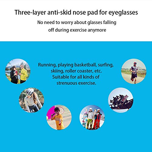 image for dailisha Updated 3 Pairs Anti-Slip Silicone Eyeglass Nose Pads 14mm x 