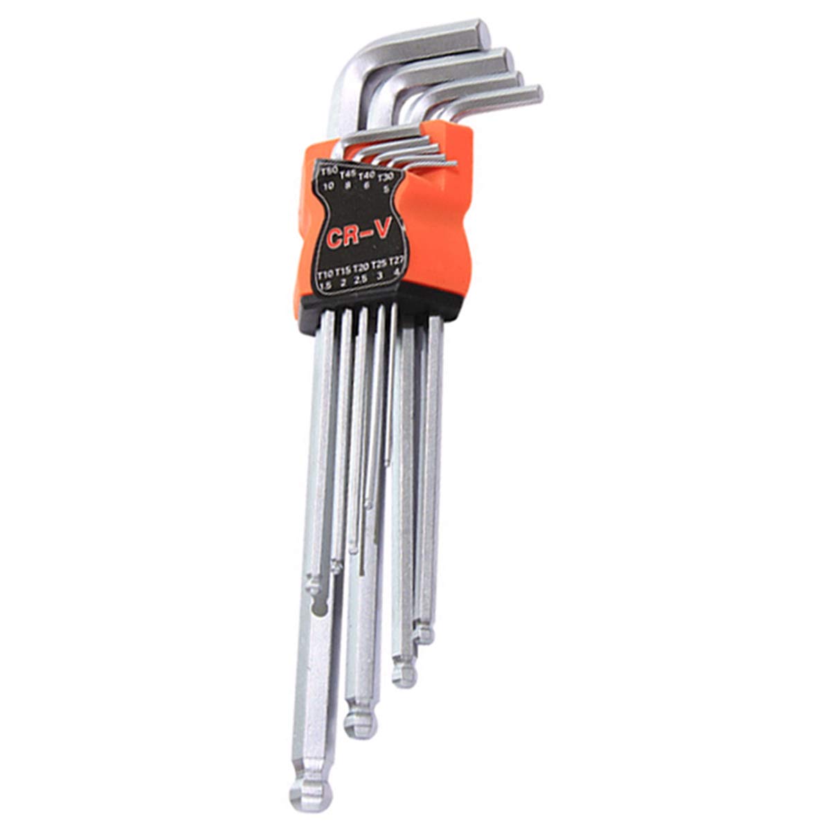 Hex Key Set, 9 Piece Metric Allen Key, Combined Long Arm Ball End Hexagon Key Set1.5-10mm, for Bikes, Appliance Machinery, Motorcycle Repair