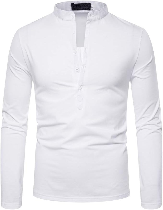 mens slim fit white long sleeve shirt