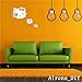 Alrens_DIY(TM) 3pcs Cute Cats Crystal DIY Mirror Effect Reflective 3D Wall Stickers Home Decoration Living Room Bedroom Bathroom Decor Mural Decal adesivo de Parede Removable Kid's Room Design Art