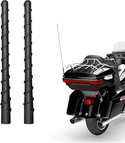 Bingfu Antenna Moto Fibra Di Carbonio Albero Moto Antenna Radio Sostituzione Compatibile Con Harley Davidson Street Glide 1989-2019 Touring Electra Road Glide Tour Ultra Classic