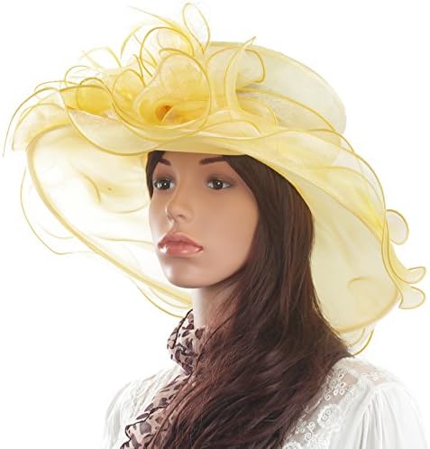 Original One Women's Organza Feather/Veil Party Occasion Event Kentucky Derby Church Dress Sun Hat Cap