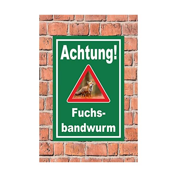 Melis-Folienwerkstatt Schild Fuchs-bandwurm - 30x20cm - 3mm Aluverbund â 20 VAR S00359-190-E – Bild 3