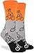 Good Luck Sock Women's Dogs Riding Bikes Crew Socks Orange 5-9