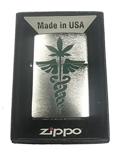 Zippo Custom Lighter - Medical Marijuana Weed Pot Leaf Symbol Design (Best Medical Marijuana Companies)