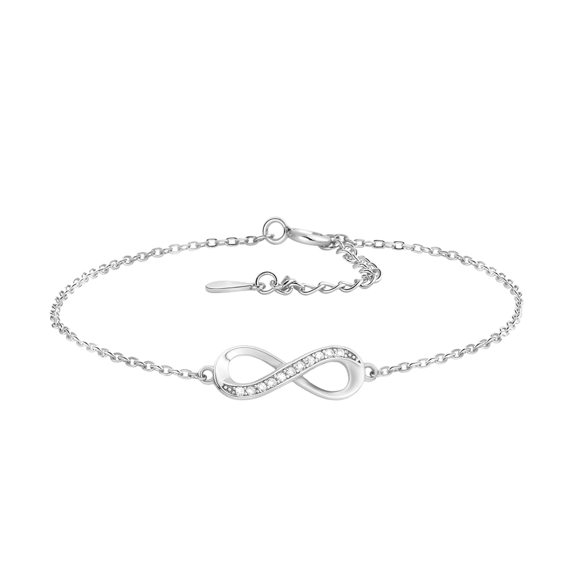 Sofia Milani - Women's Bracelet 925 Silver - with Zirconia Stones - Infinity Pendant - 30084
