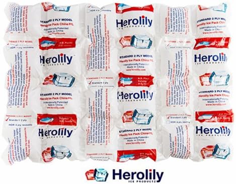 Herolily Advanced Non Toxic 15 x 11 Inch 2 Ply Layer Disposable Heat &amp; Ice Pack For Seafood Meat Transportation - 500 Sheet