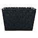 DII Durable Trapezoid Woven Nylon Storage Bin or Basket for Organizing Your Home, Office, or Closets (Large Basket - 13x15x10) Black - Set of 2