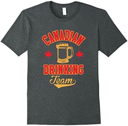 Mens Canadian Drinking Team Alcoholic Canada Funny T-Shirt XL Dark Heather