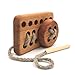 Educational, Eco-Friendly, Lacing Button Toy by Pawoo: Constructive, Wooden, Plaything for Toddlers, Young Children & People in Memory Care - Classic & Traditional, Handmade Tool to Boost Learning