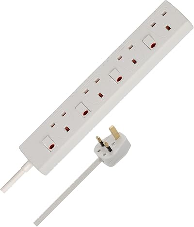 Brennenstuhl 4 Way Extension Lead 2m Individual Switch 90 Degree Sockets