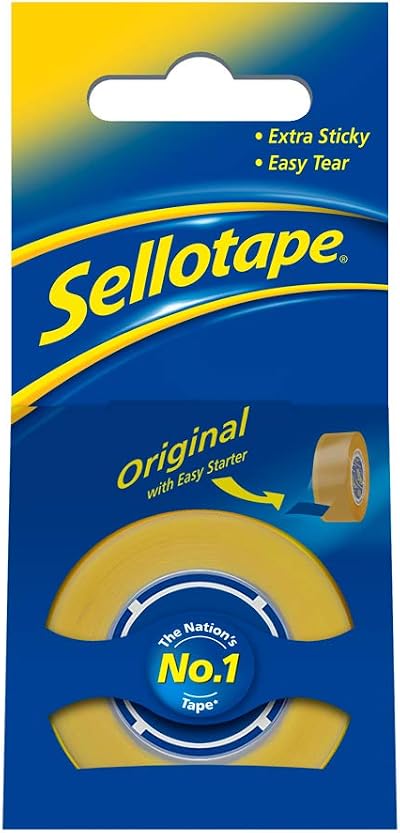 Sellotape Original Golden Tape 18mm x 25m Clear Adhesive Tape