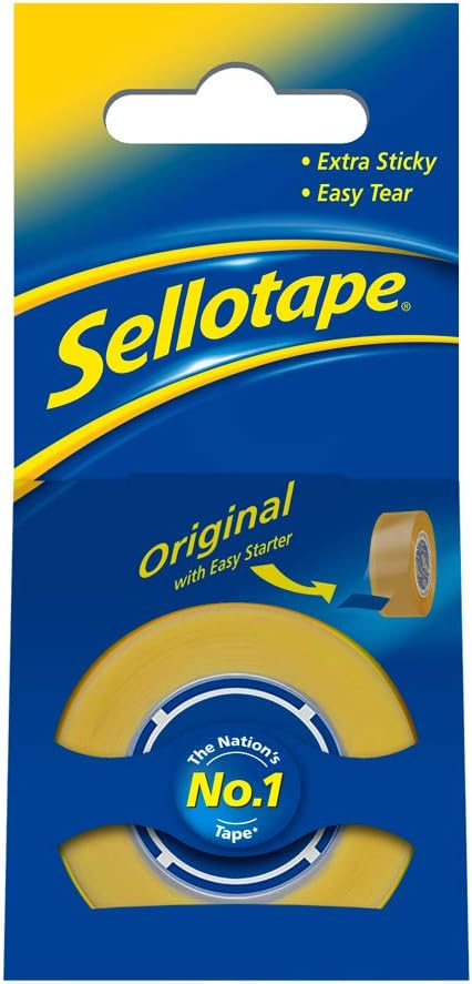 Sellotape Original Golden Tape 18mm x 25m Clear Adhesive Tape