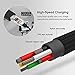 Multi Charging Cable, 4Ft 3 in 1 Premium Nylon Braided Multiple USB Charging Cord Type C/Micro USB Connector Compatible Phone 7Plus/Galaxy S8 More(Black)