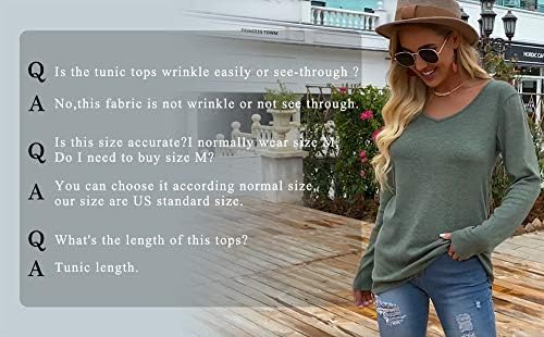 Jescakoo Tunic Tops for Leggings for Women Long Sleeve V Neck T Shirts Casual Loose Fit 5 Jescakoo Tunic Tops for Leggings for Women Long Sleeve V Neck T Shirts Casual Loose Fit