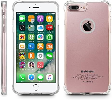 MobilePal Qi Wireless Charging Case for iPhone 7 Plus and iPhone 6(s) Plus [New 2017 Model] (Rose Gold)