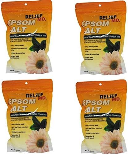 Relief Green Tea and Chamomile Epsom Salt, Pack of 4