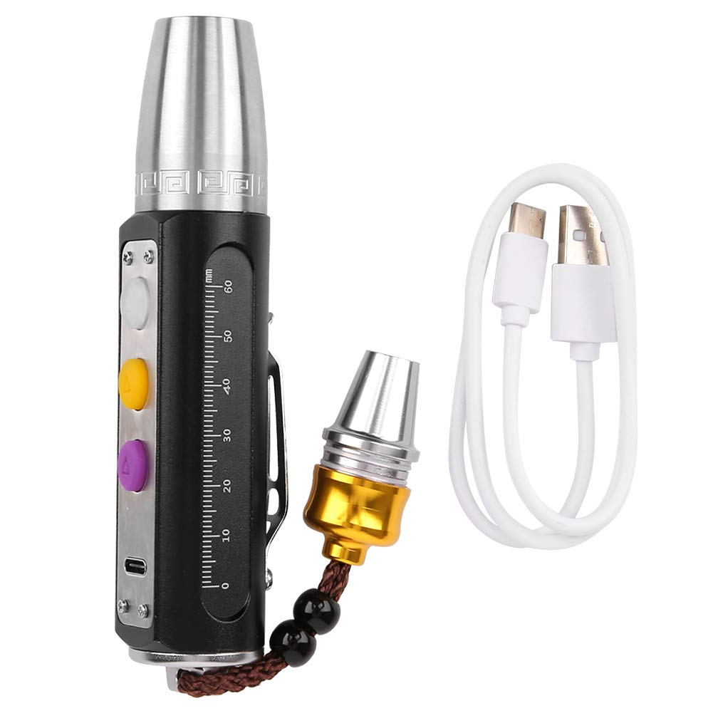 Fdit Handheld 3 LEDs Flashlight Expert Jades Identification Lights Gems Detector Jewelry Gemstone Inspection