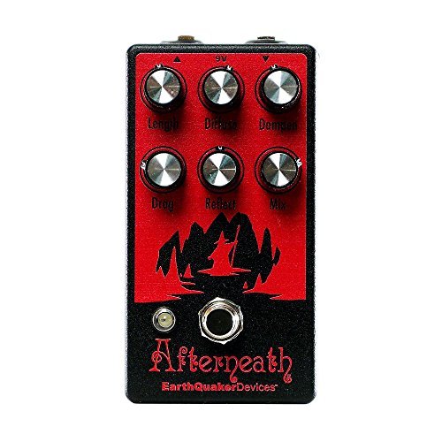 EarthQuaker Devices Afterneath V2 Reverberation Effects Pedal (LE Black/Red)